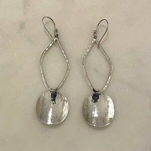 Silpada 925 Sterling Silver Curved Disk Earrings